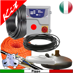 Componenti impianto di sollevamento acqua da pozzo per pompa sommersa 1,50 HP trifase, drycontrol e linea  elettrica max 120ml